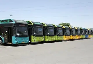 ترخیص ۸۵ اتوبوس برقی  در شرایط جنگی