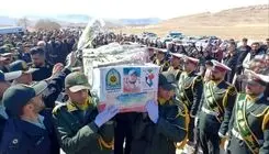 پیکر پاک سرباز شهید وطن در قزوین تشییع شد