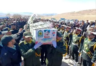 پیکر پاک سرباز شهید وطن در قزوین تشییع شد