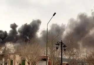 آتش سوزی در محوطه نیروگاه برق آلستوم ستارخان + فیلم