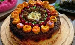  طرز تهیه ته‌چین آلبالو پلو با کوفته قلقلی