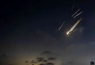 شلیک ممتد پدافند در غرب تهران