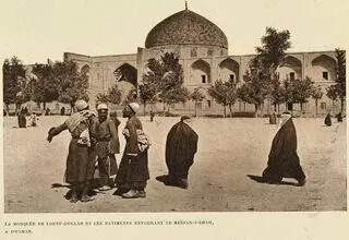 عکس/ نمایی خاص و دیدنی از میدان نقش جهان اصفهان در دوران قاجاریه