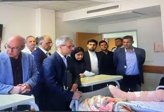بقائی و نمایندگان اقلیت از مجروحان حمله اسرائیل به تهران عیادت کردند