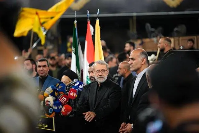 لاریجانی در لبنان پیام حمایت قاطع ایران از حزب‌الله را منتقل کرد