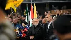 لاریجانی در لبنان پیام حمایت قاطع ایران از حزب‌الله را منتقل کرد