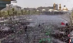 عزاداری پرشور دسته طویریج در روز عاشورای عراق در کربلا/ فیلم