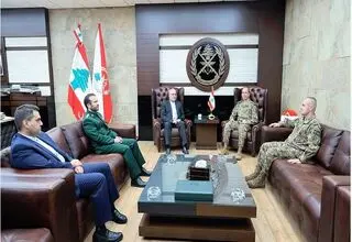 دیدار سفیر ایران با وزیر دفاع و فرمانده ارتش لبنان