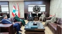 دیدار سفیر ایران با وزیر دفاع و فرمانده ارتش لبنان