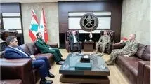 دیدار سفیر ایران با وزیر دفاع و فرمانده ارتش لبنان