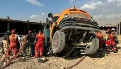 2 کشته و 2 مصدوم در حادثه سقوط کامیون