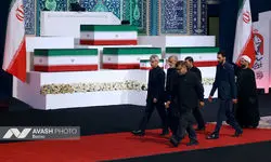 مراسم ادای احترام به پیکر رهبر شهید انقلاب