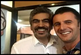 سروش صحت و رضا عطاران با تاکسی می‌آیند