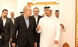 دیدار لاریجانی با وزیر خارجه‌ قطر