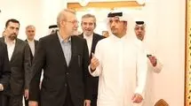 دیدار لاریجانی با وزیر خارجه‌ قطر