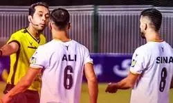 جان بنیادی فر به خطر افتاد / حاشیه جنجالی بازی فولاد و ملوان