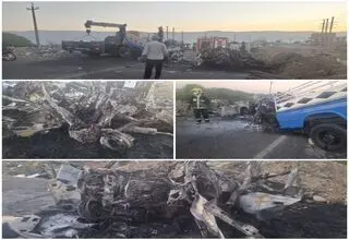 انفجار هولناک در جاده چهار نفر را در جا کشت+ عکس