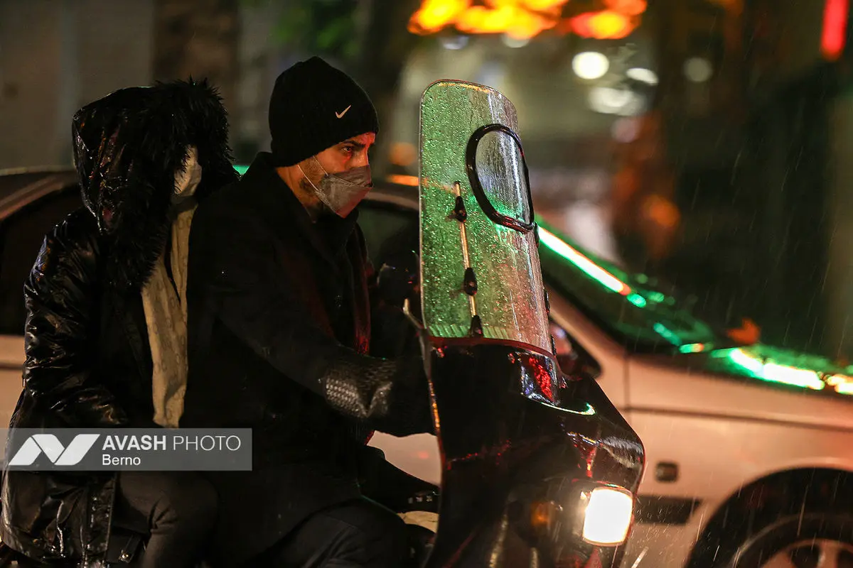 بارش باران پاییزی در تهران