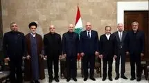 دیدار هیات جمهوری اسلامی ایران با رئیس‌ جمهور لبنان در بیروت 