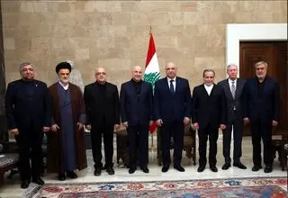 دیدار هیات جمهوری اسلامی ایران با رئیس‌ جمهور لبنان در بیروت 
