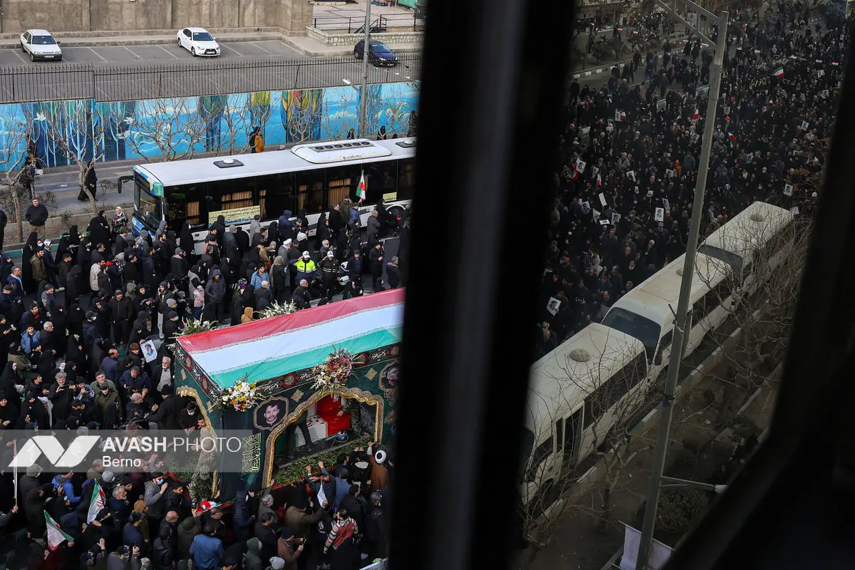 مراسم تشییع پیکر شهدای جنایات اخیر صهیونی - آمریکایی _۲