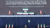 پیکرهای مطهر رهبر شهید انقلاب و خانواده ایشان در جایگاه قرار گرفت + عکس 