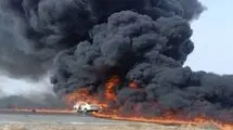 سوخت‌بر با خودرو سمند در آتش سوخت