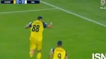 گل اول سپاهان به آخال توسط آرش رضاوند+ویدیو