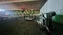سقوط خودرو از روی پل در تهرانپارس