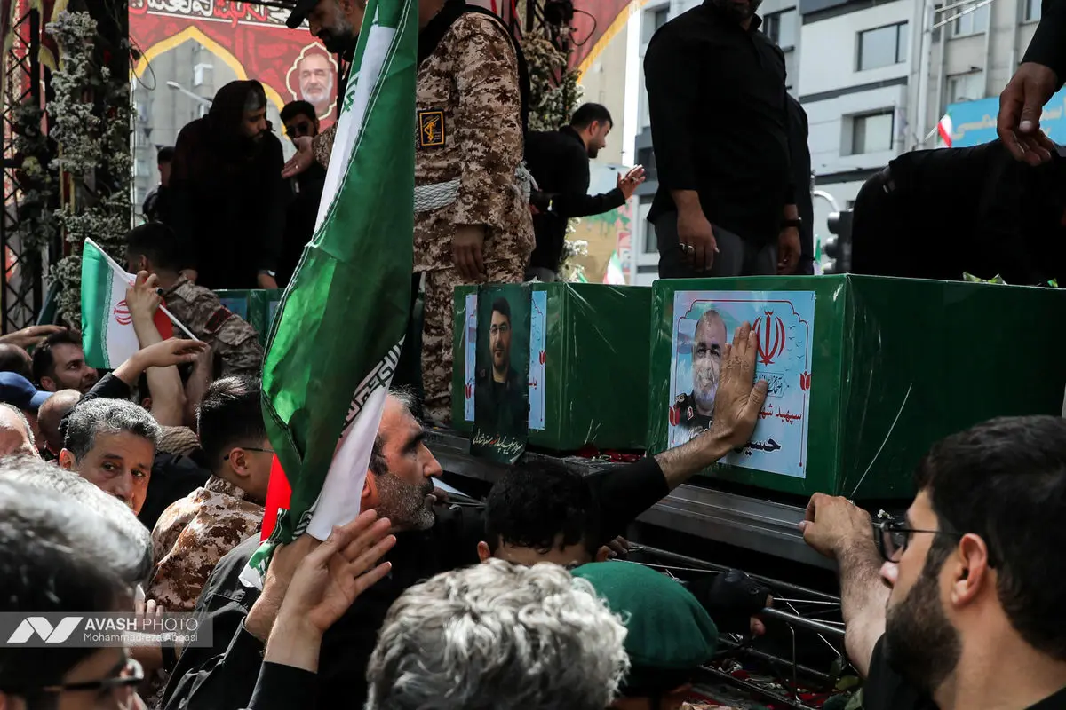 مراسم تشییع پیکر مطهر تعدادی از سرداران و فرماندهان، دانشمندان هسته‌ای