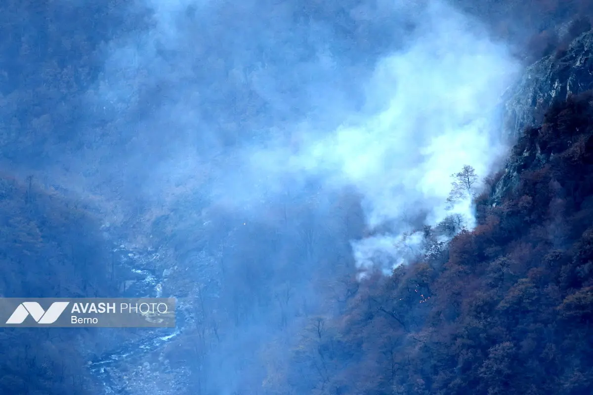 آتش‌سوزی مناطق کوهستانی روستاهای دلیر و الیت