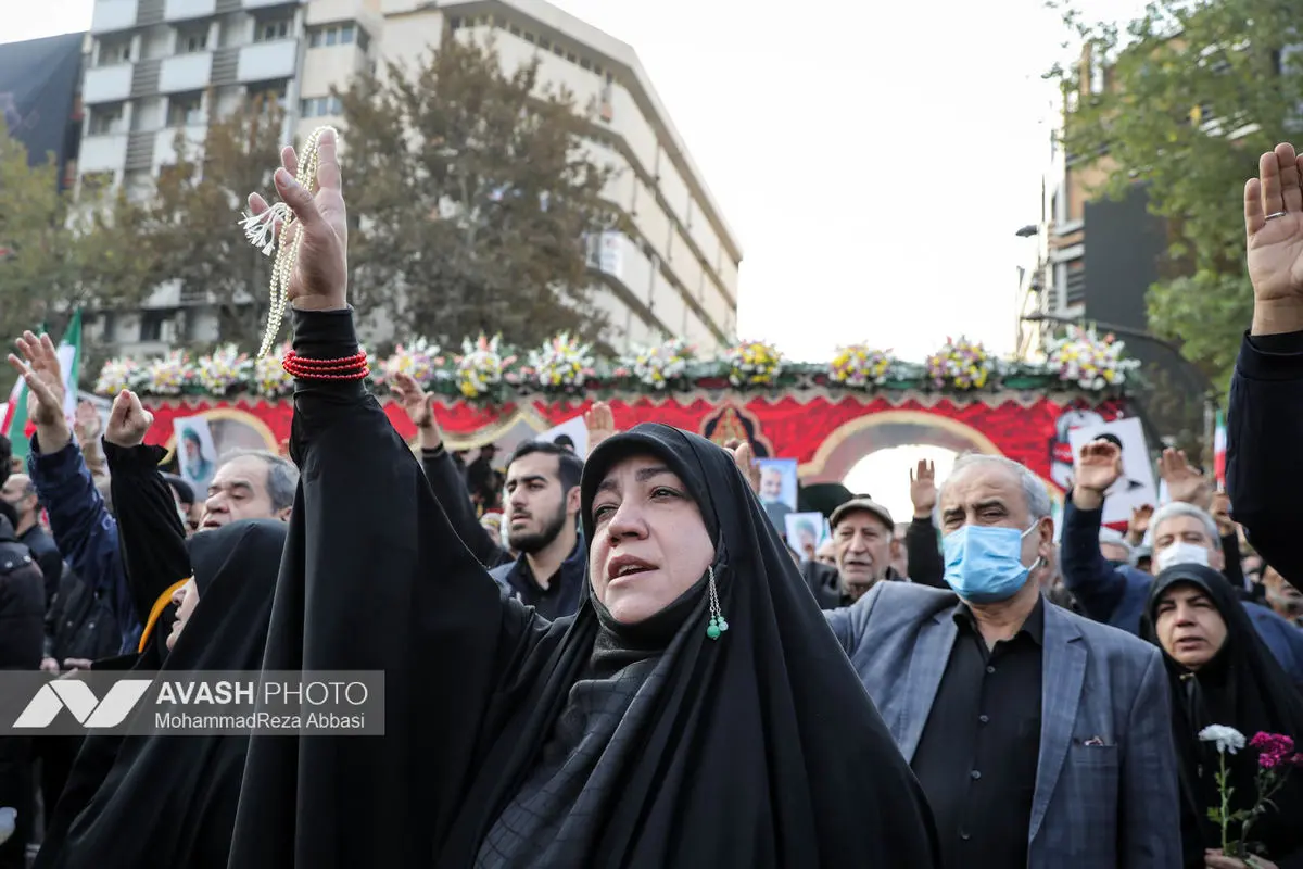 مراسم تشییع پیکرهای ۱۰۰ شهید گمنام - تهران