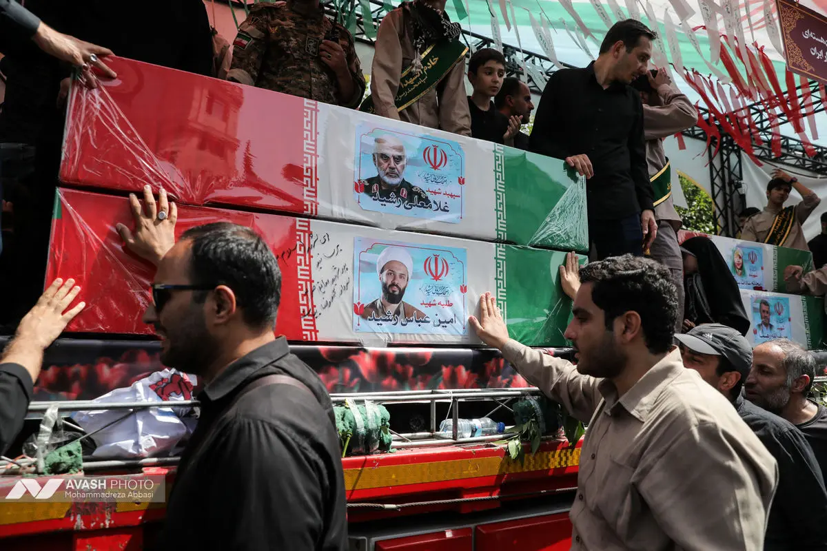 مراسم تشییع پیکر مطهر تعدادی از سرداران و فرماندهان، دانشمندان هسته‌ای