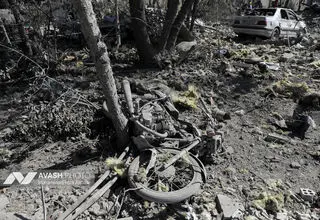 آسیب به ساختمان یک بانک‌ در حملات هوایی بامداد چهارشنبه تهران