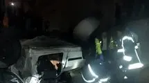 تصادف ۲ دستگاه خودرو سواری در جاده کندوان