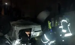 تصادف ۲ دستگاه خودرو سواری در جاده کندوان