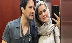 جلب توجه کردن تغییر چهره شاهرخ استخری در عکس دونفره با همسرش !