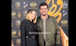 رونمایی امیرحسین قیاسی از همسرش در جشن حافظ+ویدیو