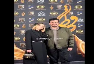 رونمایی امیرحسین قیاسی از همسرش در جشن حافظ+ویدیو