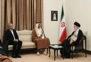 دیدار امیر قطر با رهبر انقلاب