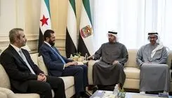 الشرع و بن زاید دیدار و گفت‌وگو کردند