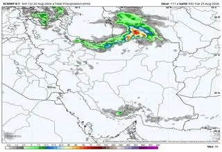  پیش‌بینی وضعیت جوی ۵ روز آینده؛ رگبار و رعدوبرق شدید در ۸ استان