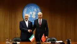 دیدار قالیباف و کورتولموش در ژنو؛ گفت‌وگو در حاشیه کنفرانس جهانی مجالس
