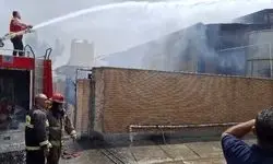 آتش‌سوزی گسترده در کارخانه رنگ‌سازی