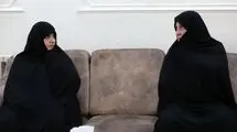 حضور جمیله علم الهدی در محل سقوط بالگرد شهید رئیسی