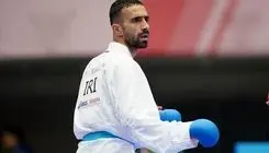 صادق‌زاده در مرحله رده‌بندی کاراته