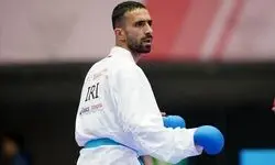 صادق‌زاده در مرحله رده‌بندی کاراته