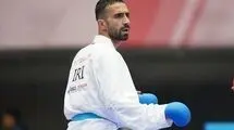 صادق‌زاده در مرحله رده‌بندی کاراته