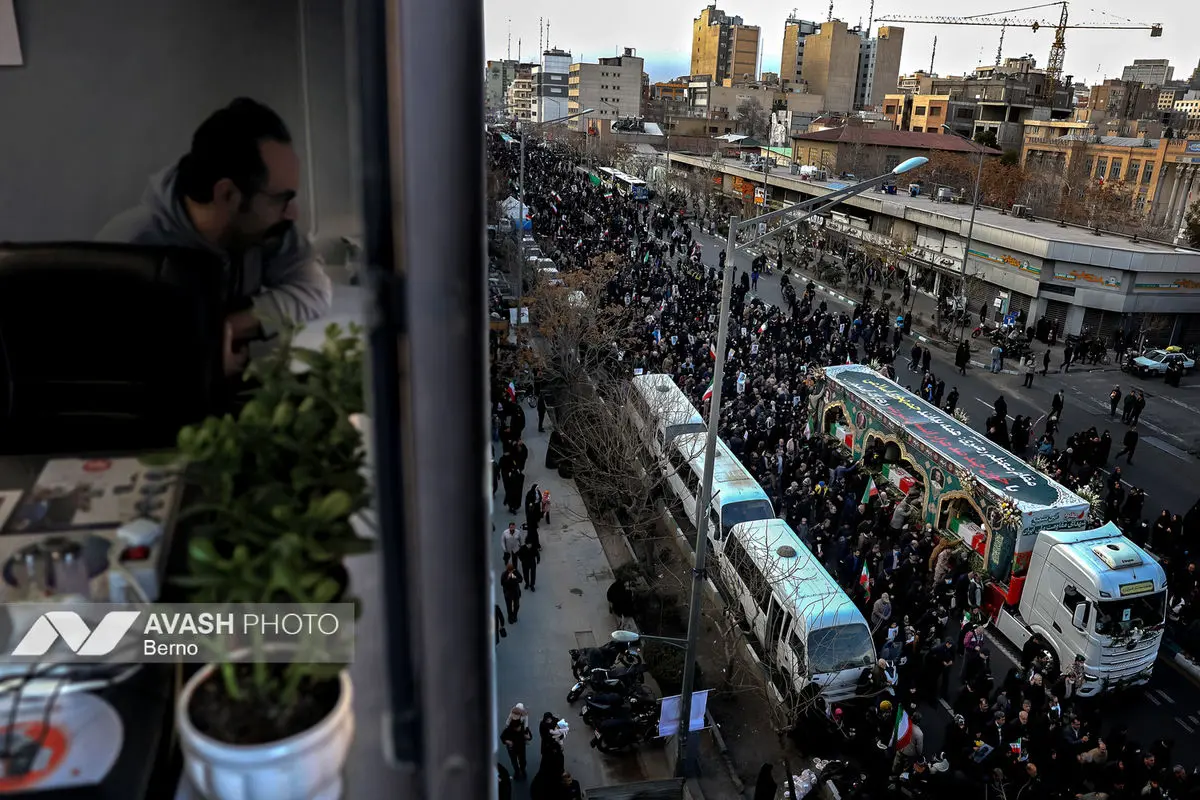 مراسم تشییع پیکر شهدای جنایات اخیر صهیونی - آمریکایی _۲