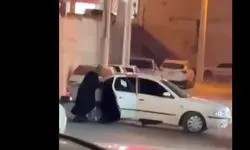 فلیم لحظه فرار ۵ سارق لباس‌زنانه از طلافروشی در قشم با سمند سفید